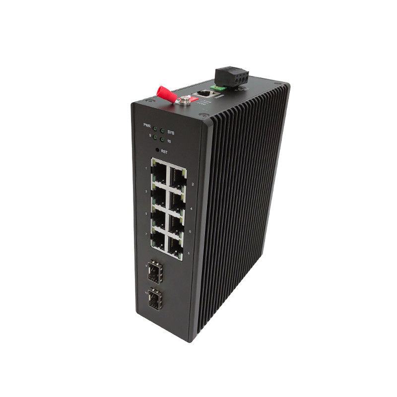 10 Ports Industrial Ethernet Switch 10M / 100M / 1000M 20G Switching Capacity